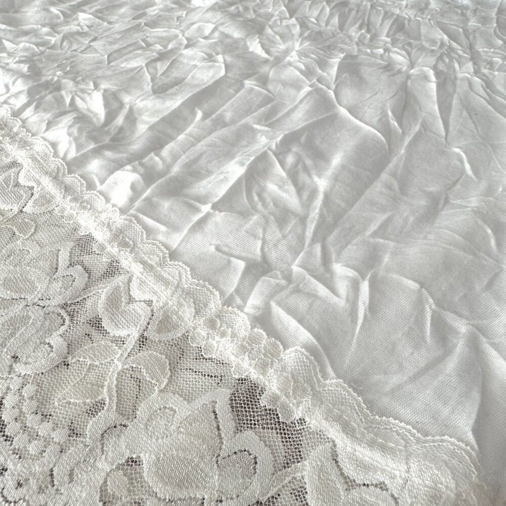 Maurices Plus Size 2X WHITE Stretchy Crinkle Lace Cami - Picture 6 of 11